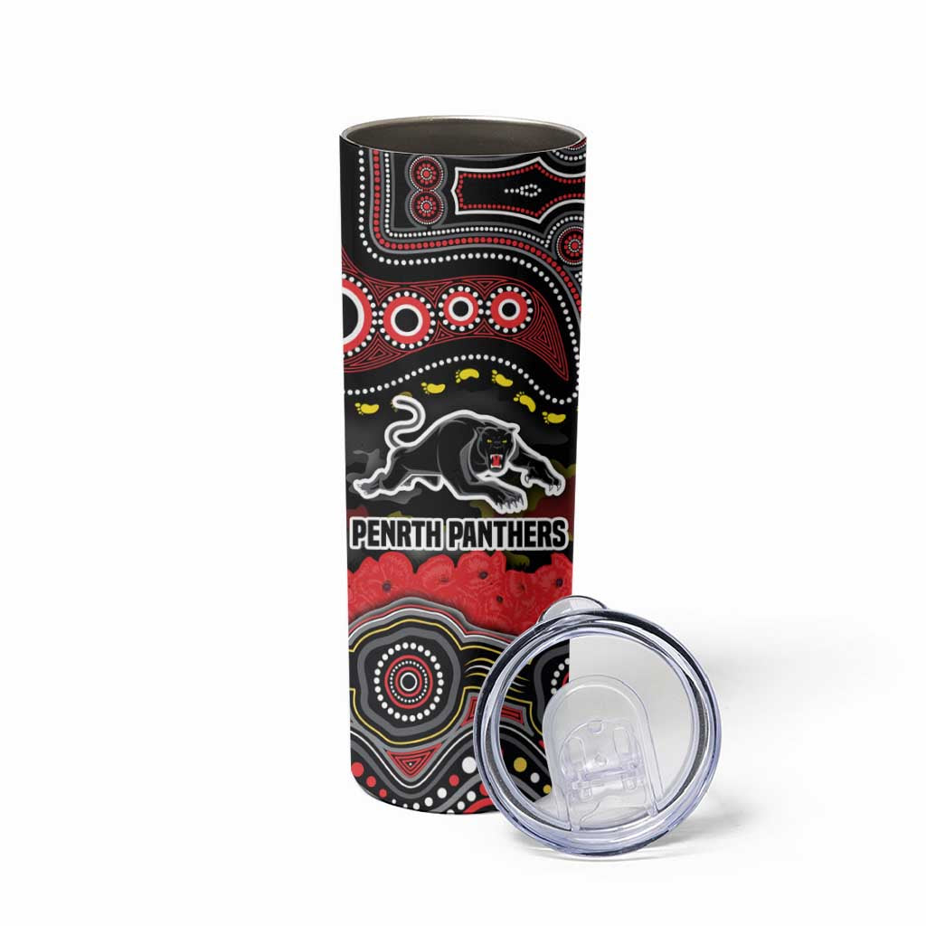 ANZAC Day Penrith Panthers Skinny Tumbler Military Memorial Aboriginal Indigenous Art