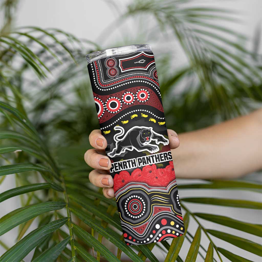 ANZAC Day Penrith Panthers Skinny Tumbler Military Memorial Aboriginal Indigenous Art