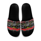 ANZAC Day Penrith Panthers Slide Sandals Military Memorial Aboriginal Indigenous Art