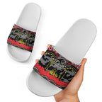 ANZAC Day Penrith Panthers Slide Sandals Military Memorial Aboriginal Indigenous Art