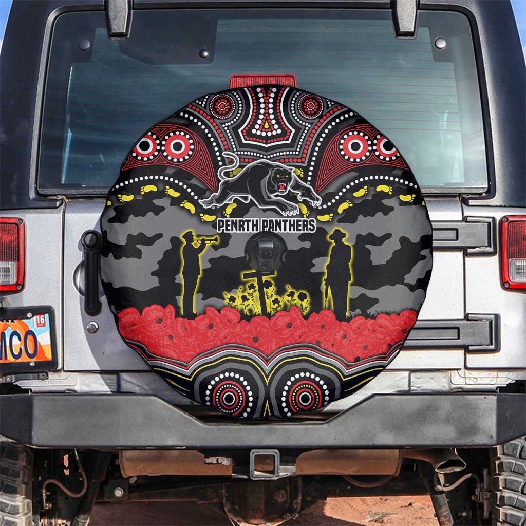 ANZAC Day Penrith Panthers Spare Tire Cover Military Memorial Aboriginal Indigenous Art