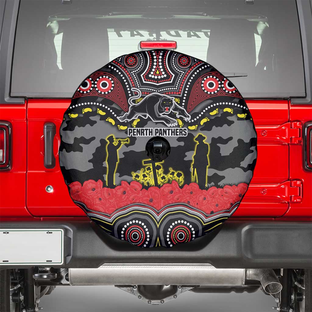 ANZAC Day Penrith Panthers Spare Tire Cover Military Memorial Aboriginal Indigenous Art