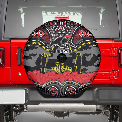 ANZAC Day Penrith Panthers Spare Tire Cover Military Memorial Aboriginal Indigenous Art