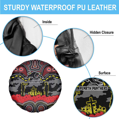 ANZAC Day Penrith Panthers Spare Tire Cover Military Memorial Aboriginal Indigenous Art