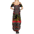 ANZAC Day Penrith Panthers Summer Maxi Dress Military Memorial Aboriginal Indigenous Art