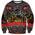 ANZAC Day Penrith Panthers Sweatshirt Military Memorial Aboriginal Indigenous Art