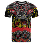 ANZAC Day Penrith Panthers T Shirt Military Memorial Aboriginal Indigenous Art