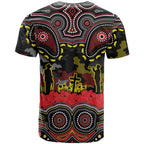 ANZAC Day Penrith Panthers T Shirt Military Memorial Aboriginal Indigenous Art
