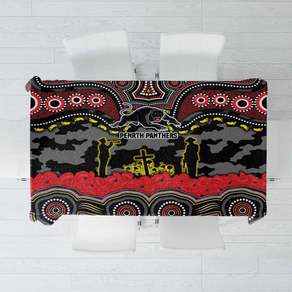 ANZAC Day Penrith Panthers Tablecloth Military Memorial Aboriginal Indigenous Art