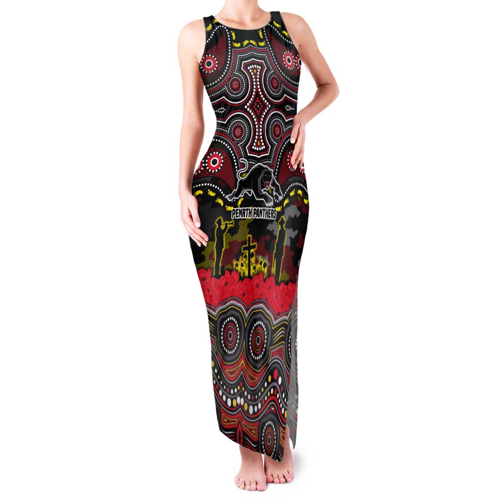 ANZAC Day Penrith Panthers Tank Maxi Dress Military Memorial Aboriginal Indigenous Art