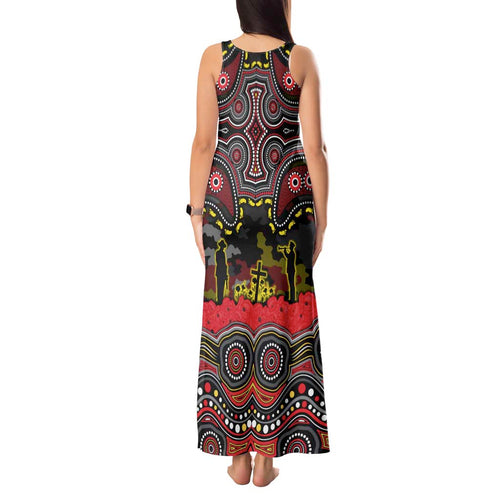 ANZAC Day Penrith Panthers Tank Maxi Dress Military Memorial Aboriginal Indigenous Art