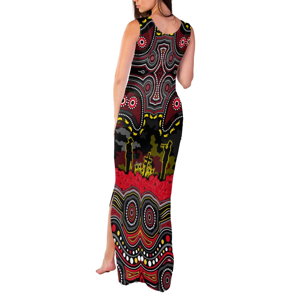 ANZAC Day Penrith Panthers Tank Maxi Dress Military Memorial Aboriginal Indigenous Art