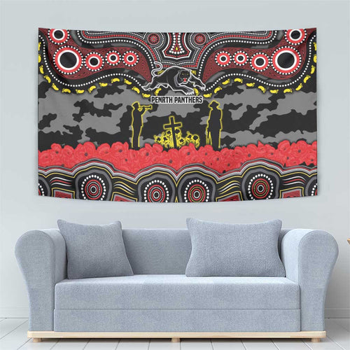 ANZAC Day Penrith Panthers Tapestry Military Memorial Aboriginal Indigenous Art