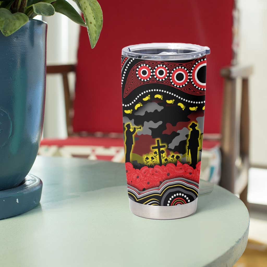 ANZAC Day Penrith Panthers Tumbler Cup Military Memorial Aboriginal Indigenous Art