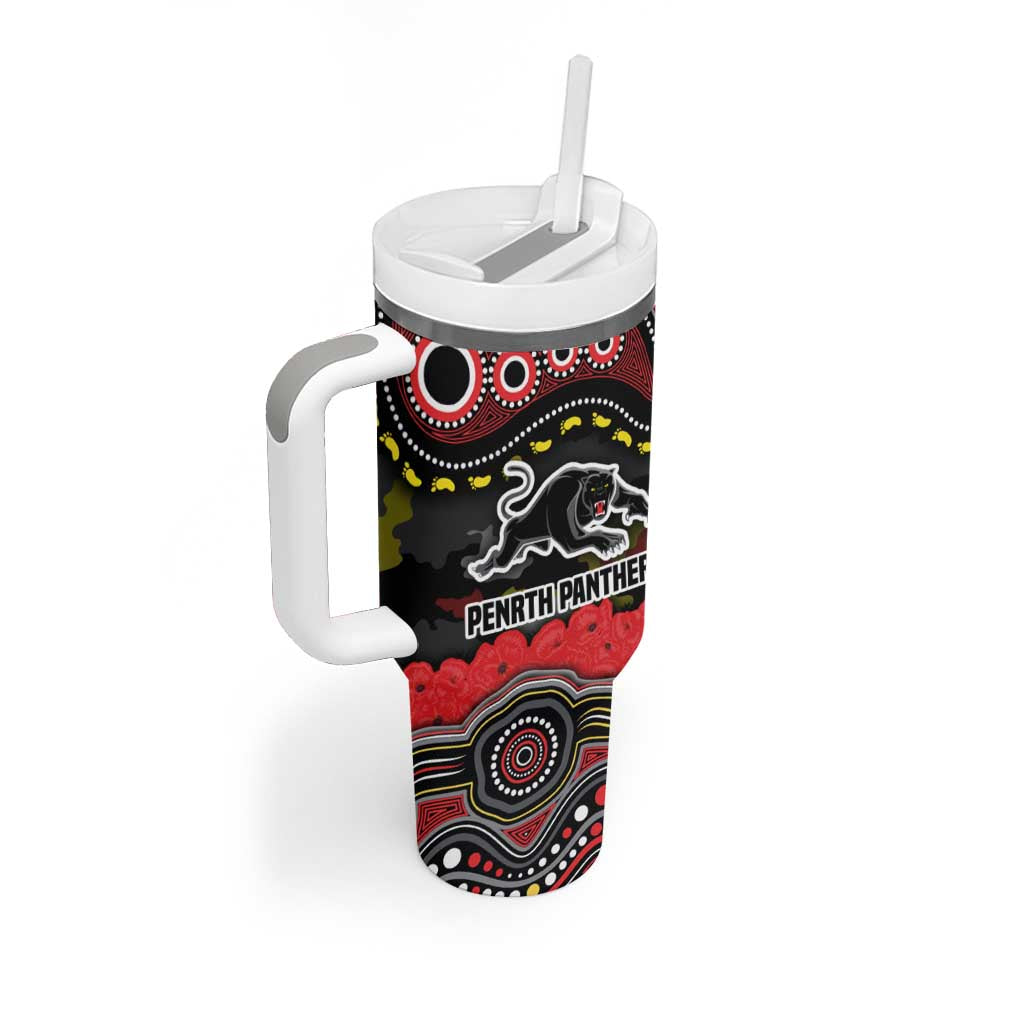 ANZAC Day Penrith Panthers Tumbler With Handle Military Memorial Aboriginal Indigenous Art