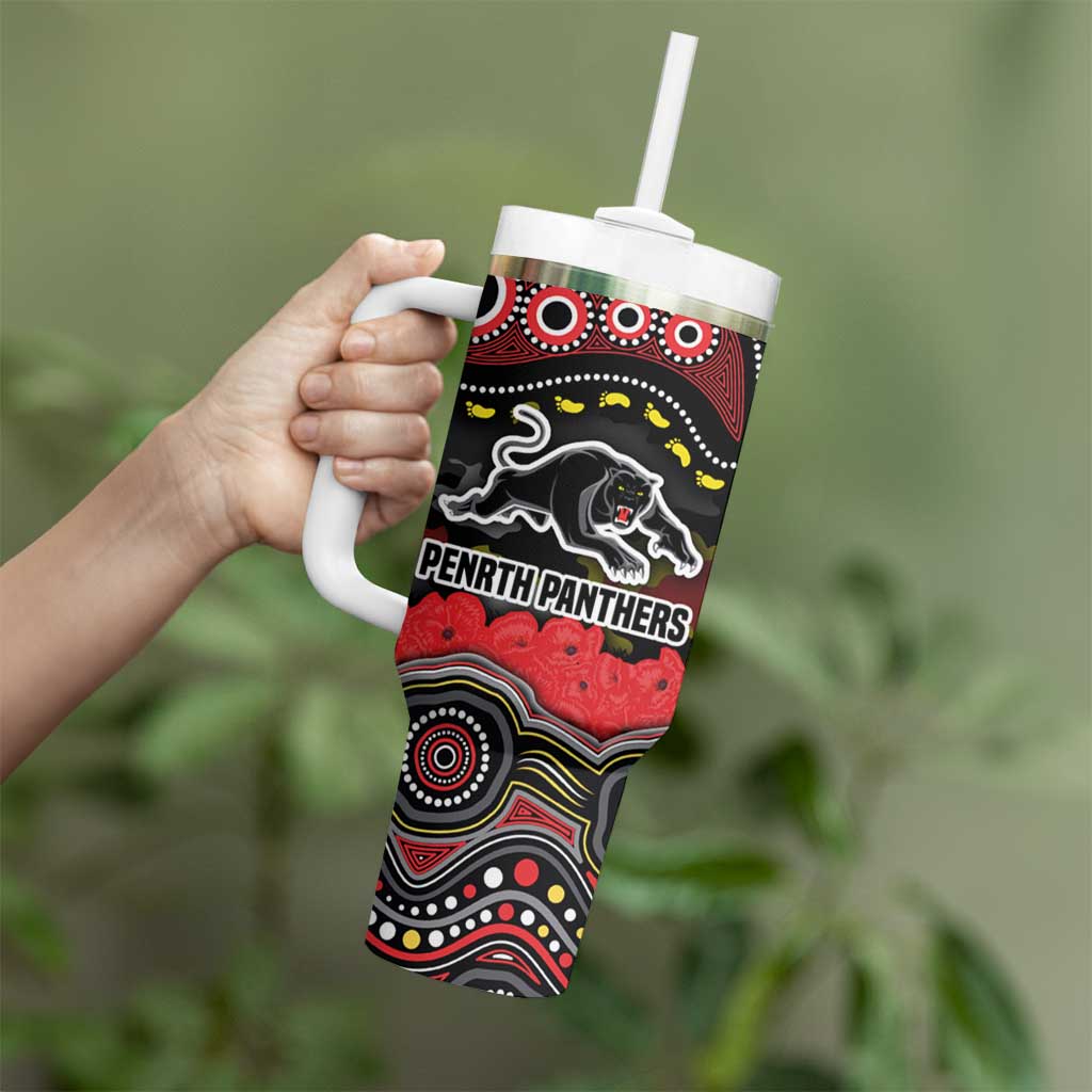 ANZAC Day Penrith Panthers Tumbler With Handle Military Memorial Aboriginal Indigenous Art