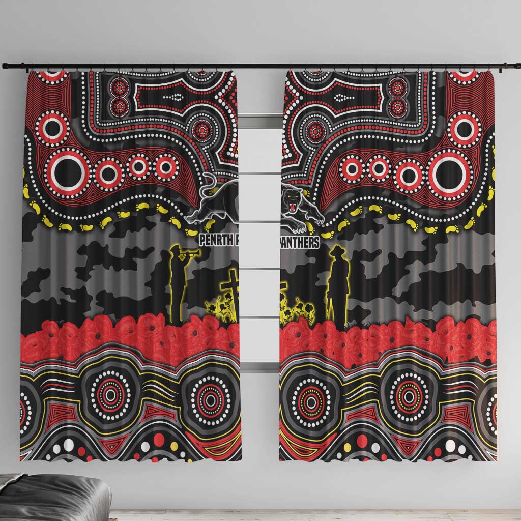 ANZAC Day Penrith Panthers Window Curtain Military Memorial Aboriginal Indigenous Art