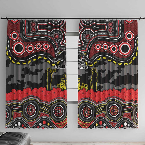 ANZAC Day Penrith Panthers Window Curtain Military Memorial Aboriginal Indigenous Art