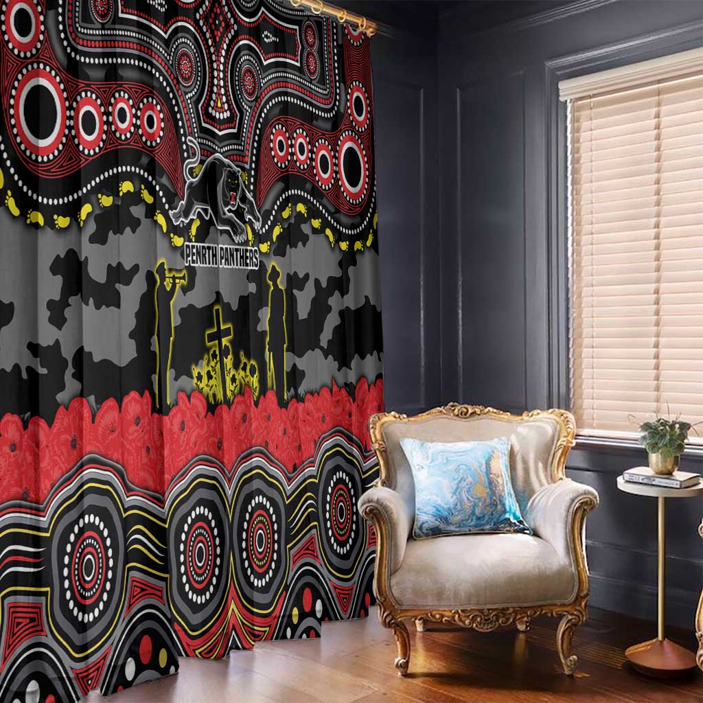 ANZAC Day Penrith Panthers Window Curtain Military Memorial Aboriginal Indigenous Art