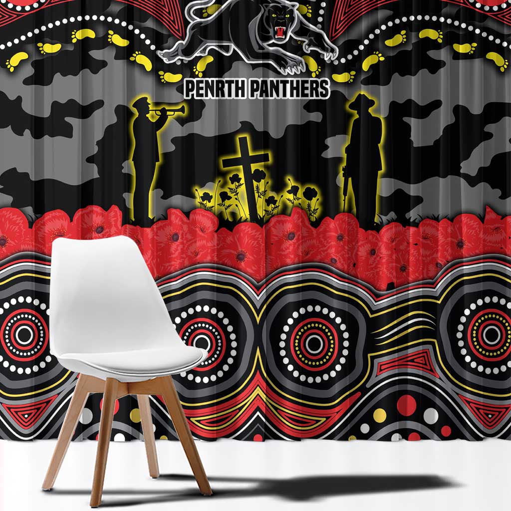 ANZAC Day Penrith Panthers Window Curtain Military Memorial Aboriginal Indigenous Art
