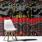 ANZAC Day Penrith Panthers Window Curtain Military Memorial Aboriginal Indigenous Art