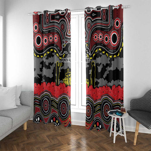 ANZAC Day Penrith Panthers Window Curtain Military Memorial Aboriginal Indigenous Art