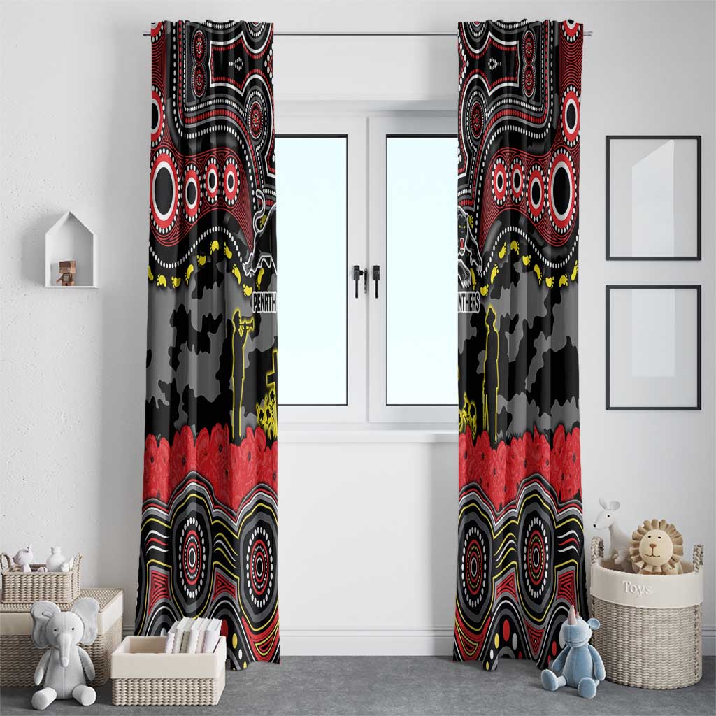 ANZAC Day Penrith Panthers Window Curtain Military Memorial Aboriginal Indigenous Art