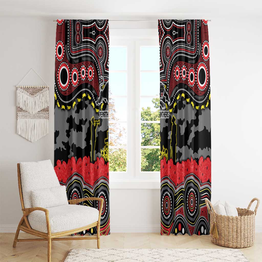 ANZAC Day Penrith Panthers Window Curtain Military Memorial Aboriginal Indigenous Art