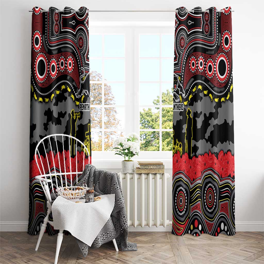 ANZAC Day Penrith Panthers Window Curtain Military Memorial Aboriginal Indigenous Art