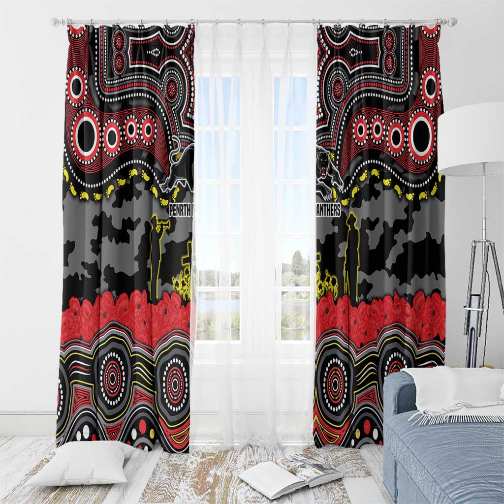 ANZAC Day Penrith Panthers Window Curtain Military Memorial Aboriginal Indigenous Art