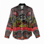ANZAC Day Penrith Panthers Women Casual Shirt Military Memorial Aboriginal Indigenous Art