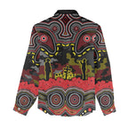 ANZAC Day Penrith Panthers Women Casual Shirt Military Memorial Aboriginal Indigenous Art