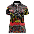 ANZAC Day Penrith Panthers Women Polo Shirt Military Memorial Aboriginal Indigenous Art