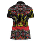 ANZAC Day Penrith Panthers Women Polo Shirt Military Memorial Aboriginal Indigenous Art