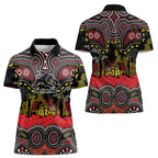 ANZAC Day Penrith Panthers Women Polo Shirt Military Memorial Aboriginal Indigenous Art