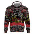 ANZAC Day Penrith Panthers Zip Hoodie Military Memorial Aboriginal Indigenous Art