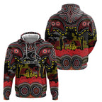 ANZAC Day Penrith Panthers Zip Hoodie Military Memorial Aboriginal Indigenous Art