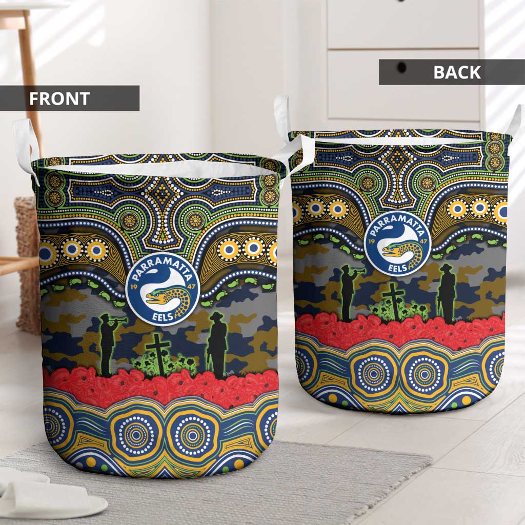 ANZAC Day Parramatta Eels Laundry Basket Military Memorial Aboriginal Indigenous Art