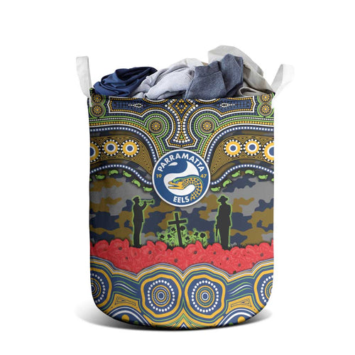 ANZAC Day Parramatta Eels Laundry Basket Military Memorial Aboriginal Indigenous Art