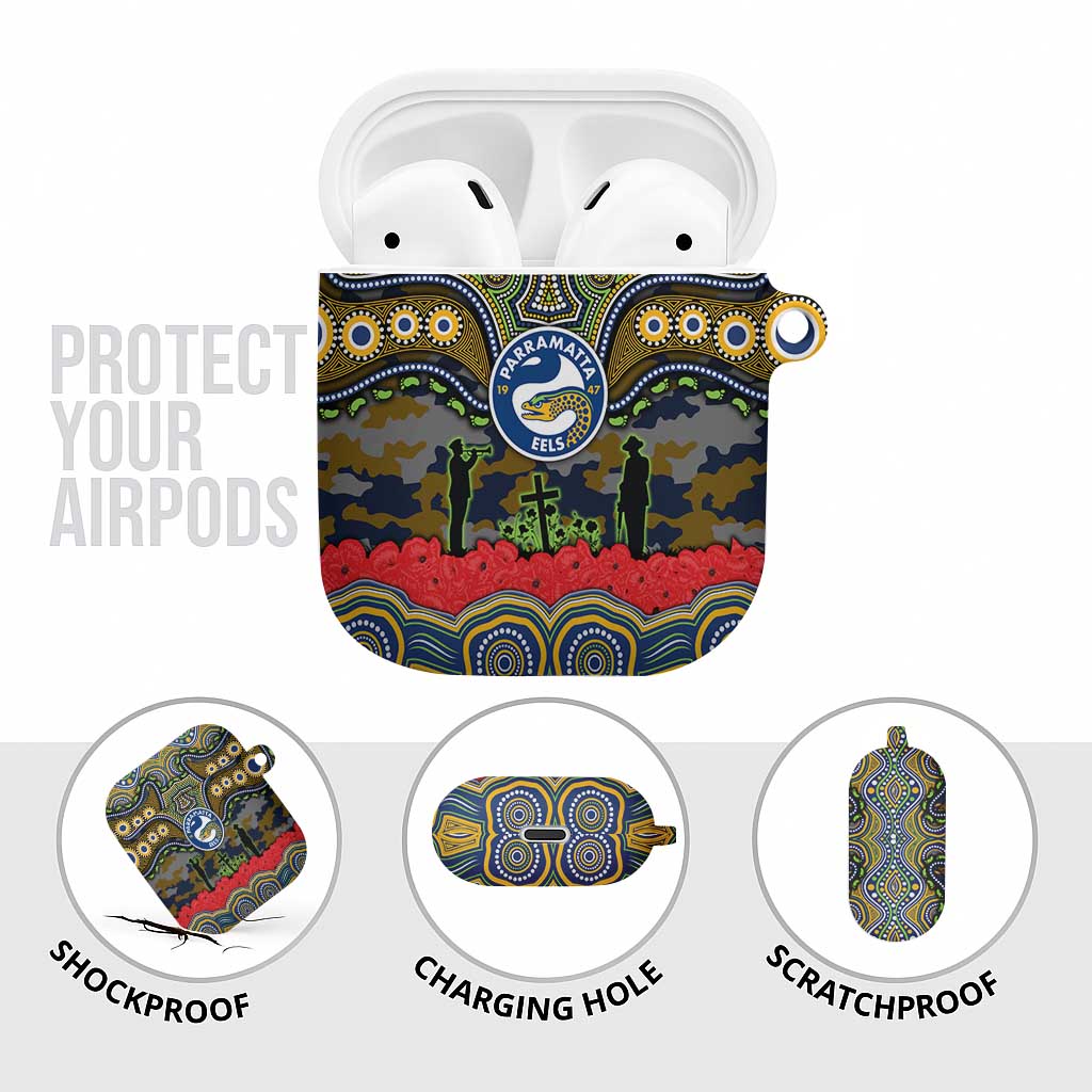 ANZAC Day Parramatta Eels AirPods Case Military Memorial Aboriginal Indigenous Art