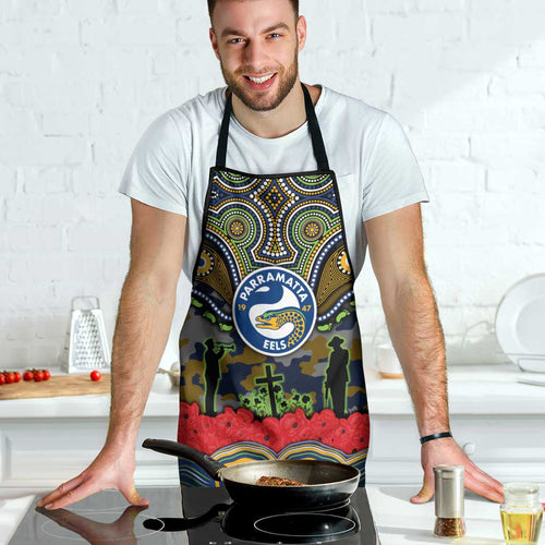 ANZAC Day Parramatta Eels Apron Military Memorial Aboriginal Indigenous Art