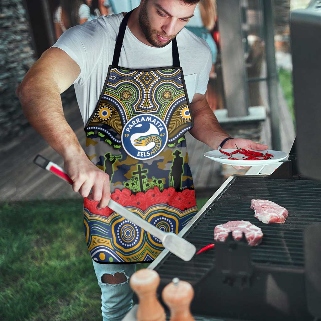 ANZAC Day Parramatta Eels Apron Military Memorial Aboriginal Indigenous Art