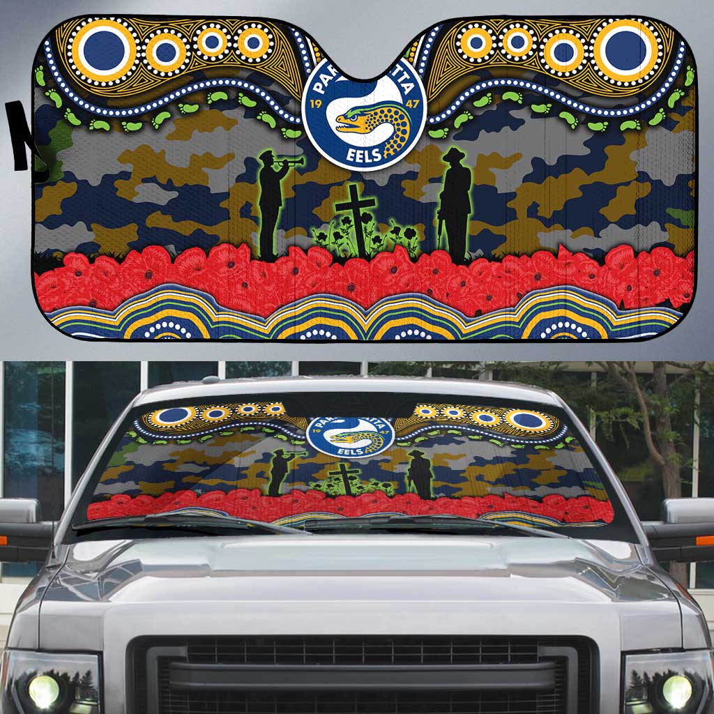 ANZAC Day Parramatta Eels Auto Sun Shade Military Memorial Aboriginal Indigenous Art