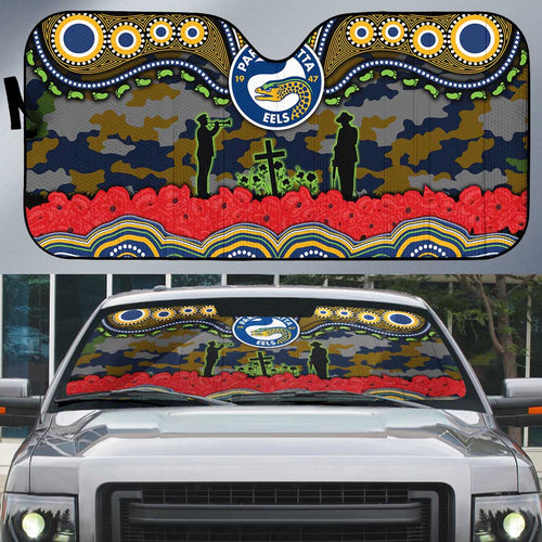 ANZAC Day Parramatta Eels Auto Sun Shade Military Memorial Aboriginal Indigenous Art