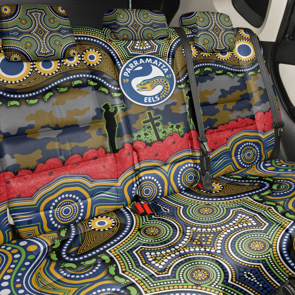 ANZAC Day Parramatta Eels Back Car Seat Cover Military Memorial Aboriginal Indigenous Art