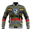 ANZAC Day Parramatta Eels Baseball Jacket Military Memorial Aboriginal Indigenous Art