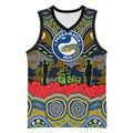 ANZAC Day Parramatta Eels Basketball Jersey Military Memorial Aboriginal Indigenous Art