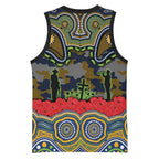 ANZAC Day Parramatta Eels Basketball Jersey Military Memorial Aboriginal Indigenous Art