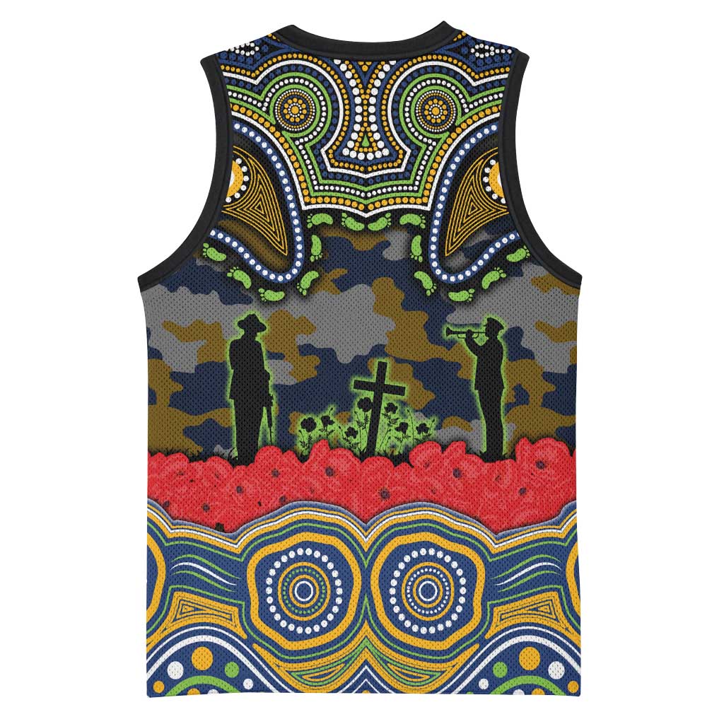 ANZAC Day Parramatta Eels Basketball Jersey Military Memorial Aboriginal Indigenous Art