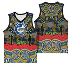 ANZAC Day Parramatta Eels Basketball Jersey Military Memorial Aboriginal Indigenous Art